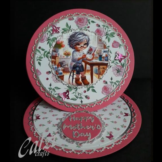 Round Mother's Day Card (Craft))