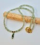 Green Aventurine & Genuine Emerald Necklace, May Birthstone, Gift For Taurus - Image 3