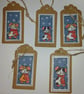 Quirky art whimsical handmade unique illustrations of cute guinea pigs tags