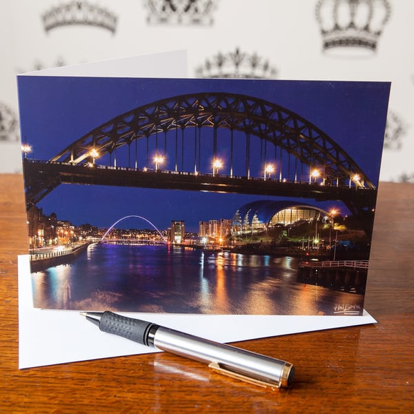 Newcastle Upon Tyne, Quayside Movement, Greetings Card - Blank Inside - Birthday