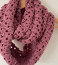 Pink Infinity Scarf - Handmade Crochet - Practical Presents for Her - Image 7