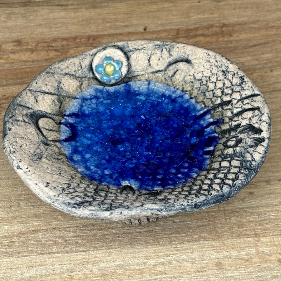 Image of Blue trinket dish