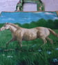 Fabric Picture Bag with Horses - Image 2