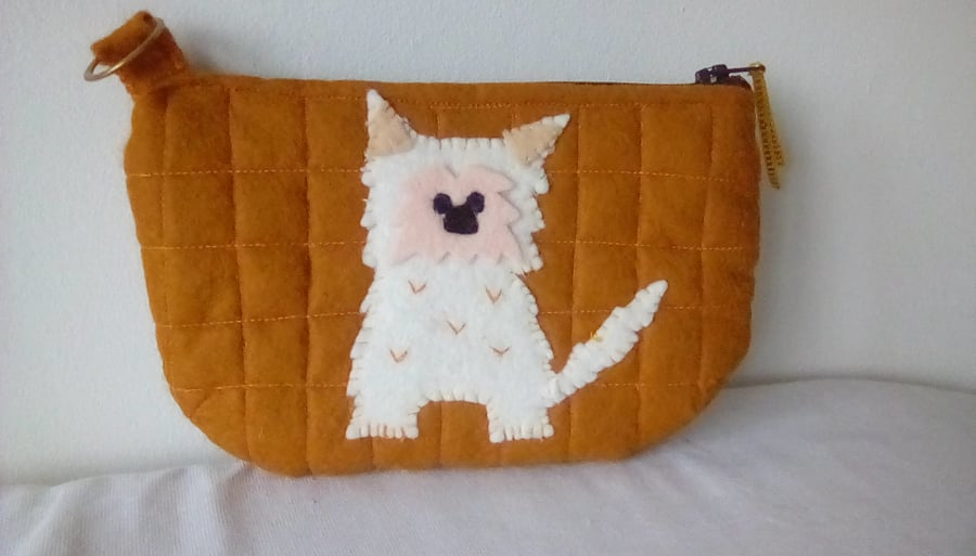 Felt Handbag, Felt Purse, Scottie Bag, Handmade Purse, Girl's Purse, Girls Bag