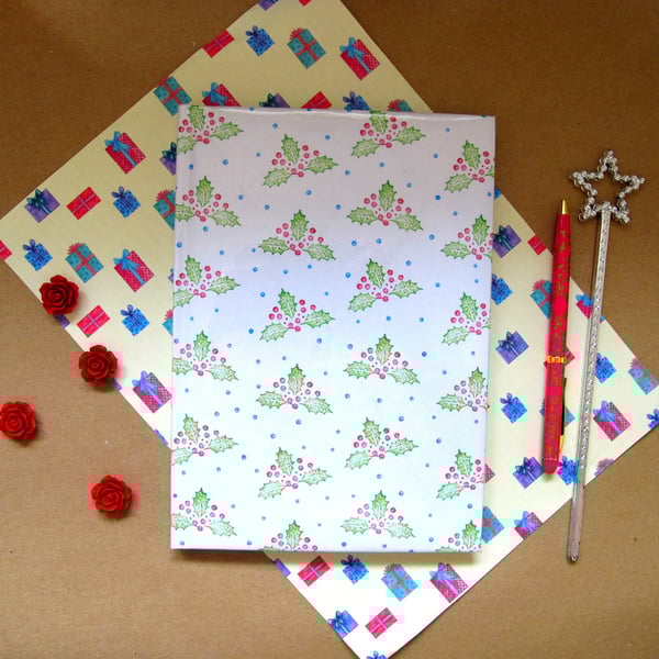 Christmas Holly Print Note Book