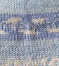 Hand Knitted Baby Blanket Blue Fair Isle Pram Blanket Gender Neutral - Image 5