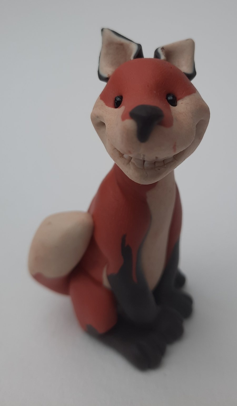 Handmade Polymer clay Fox: AKA Finn