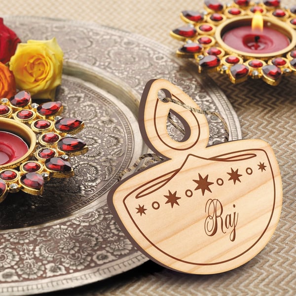 Diwali Diya Lamp Decoration - Personalised Hanging Diya Decoration, Diwali Home 