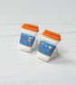 Mini Autumn coffee cup earrings, choose your fixing - Image 2