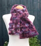 Crochet Broomstick Lace Scarf in Colinette Summer Berries Mohair - Image 7