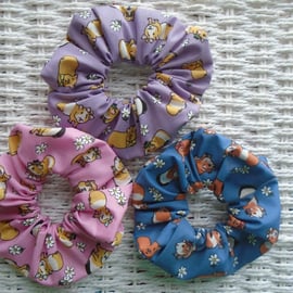 Guinea Pig Hair Scrunchies Pack 3 Mixed 