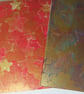 Christmas Gelli Printed Art Greeting Cards Set One Off Holly - Image 3