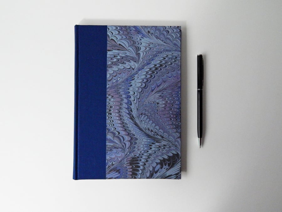 Marbled Blue A5 Journal with squared paper.  Gifts for geeks, Student Gifts