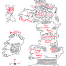 Court of Thorns and Roses Map Hand Drawn Tolkien Style Map Artwork