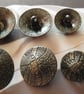 22.4mm 36L Metal Vintage look aged Black & Gold sparkle Button - Image 7