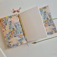 Orange Leather Cockatoo and Pomegranate Journal or Sketchbook, A5 size