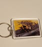 Bumblebee themed rectangular photography keyring