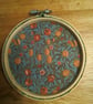 Embroidered robin in woodland . - Image 6
