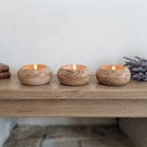 Terracotta-Inspired Eco-Resin Set of 3 Tealight Holders