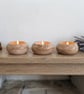 Terracotta-Inspired Eco-Resin Set of 3 Tealight Holders