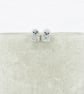 Titanium ear wire mini ghost stud earrings - Holographic glitter silver  - Image 1