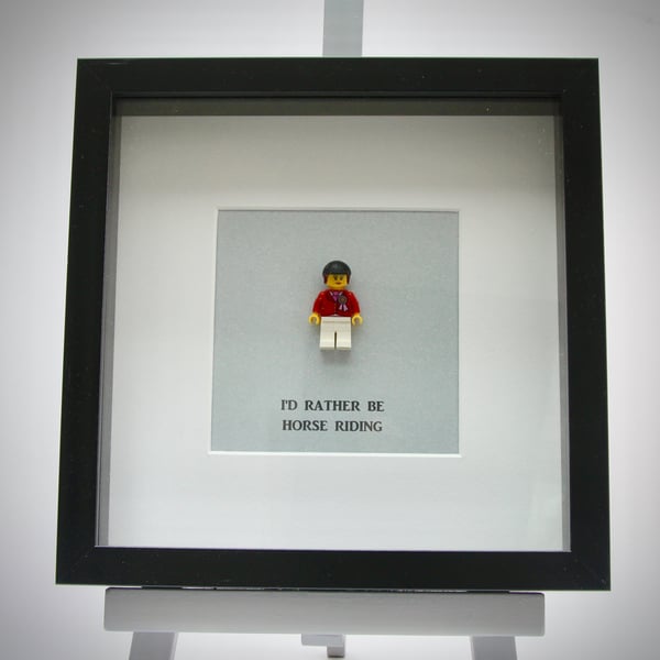 I'd Rather be Horse Riding mini Figure frame.