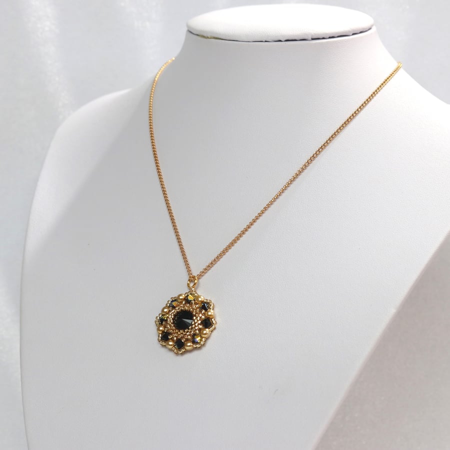 Little Black Crystal Pendant 