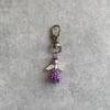 Handmade Guardian Angel Bag Charm. Purple