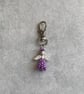 Handmade Guardian Angel Bag Charm. Purple