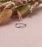  Wishbone Trilogy Ring Size - F.5 (UK) - Handmade, Sterling Silver, CZ - Image 2