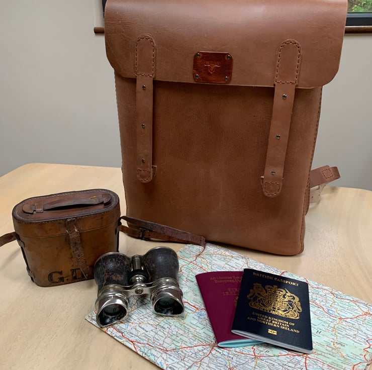 Leather backpack unisex in brown handmade with ... - Folksy