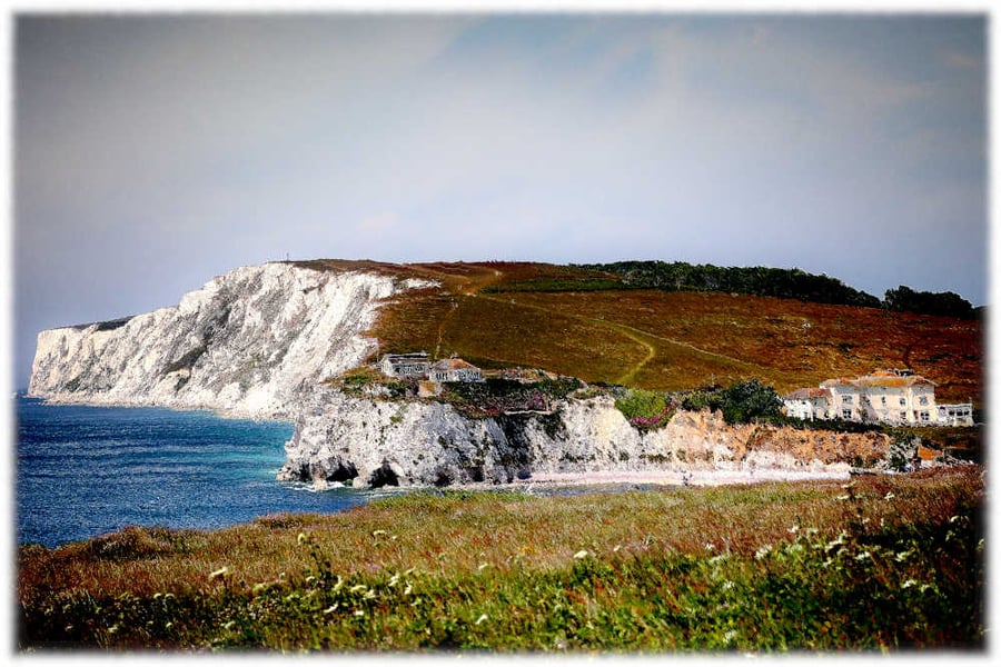 Freshwater Bay Digital Art Print, Isle of Wight picture