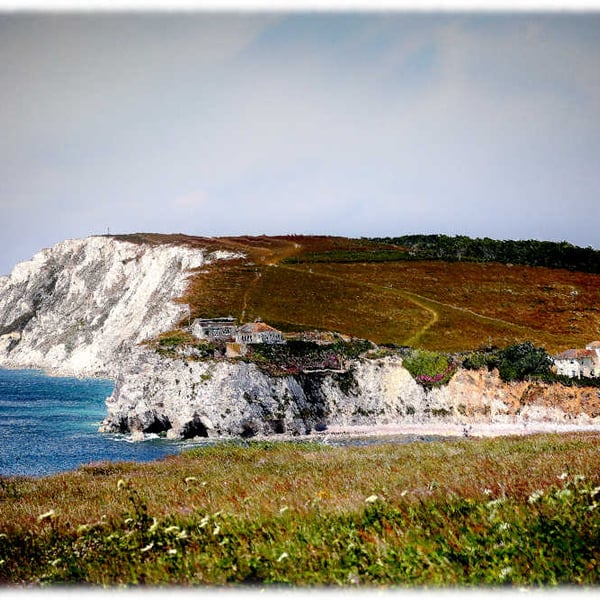 Freshwater Bay Digital Art Print, Isle of Wight picture