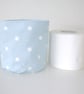 Toilet Roll Holder Storage Pot Basket Polka Dot Blue Bathroom Loo Kitchen Tidy