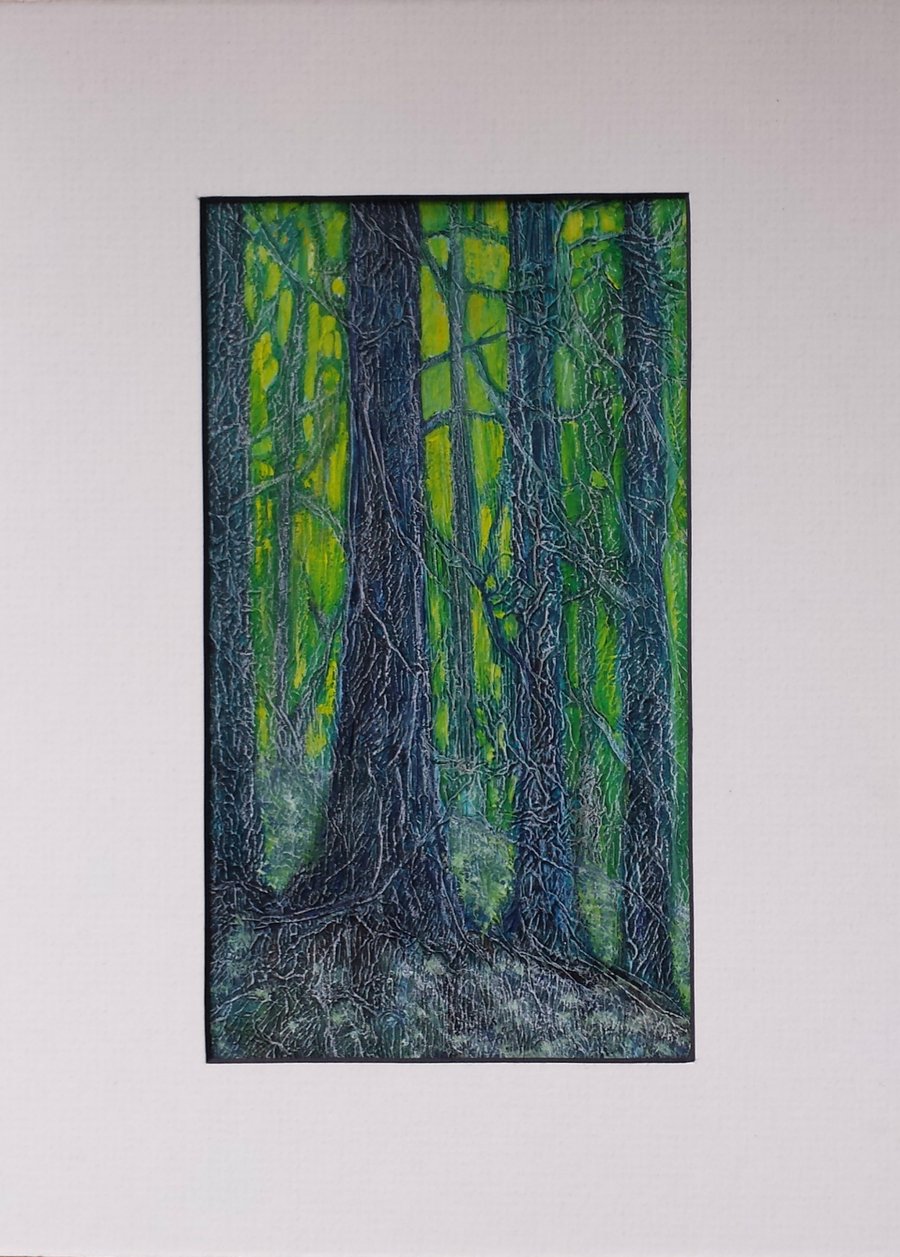 In the Forest, an original framed painting