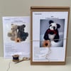 Panda bear making kit plus teddy bear sewing pattern, craft kit bundle