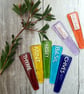 Handmade Fused Glass Vegetable Herb Garden Plant Name Label Marker Plant Stake - Image 2