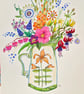 Orange Lily Jug,  print from original artwork. A3, A4 available.  - Image 2