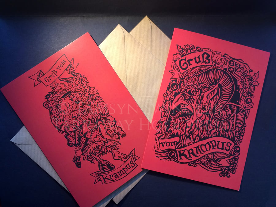 Gruß vom Krampus - Double Pack - A5 Greetings Cards