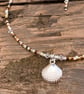 Sterling Silver Shell & Miyuki Beaded Anklet. Sterling Silver. Extension Chain.  - Image 3