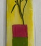 Handmade bookmark. Double sided, original artwork .floral design 