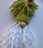 'Gregory' Festive Gnome with Green Hat & Red Bell - Upcycled Hanging Decor - Image 1