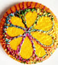 Buttons 1 inch button Hand Dyed Silks and Cottons Free Machine Embroidery Button