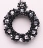 Black and Silver Wreath Earrings - Image 3