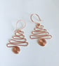 Colourful Wire Work Christmas Tree Earrings in Various Colours - Image 6