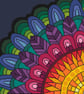 076A - Cross stitch pattern - Fabuous Rainbow Sun complete QUADRANT Mandala - Image 1
