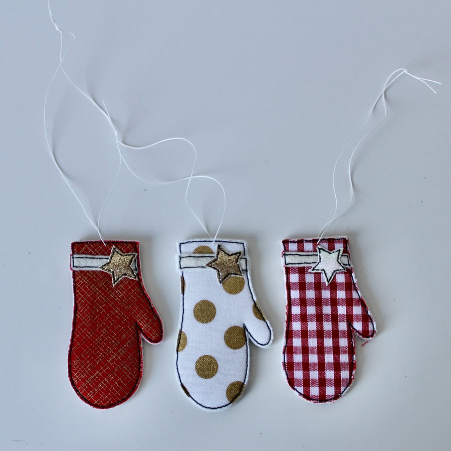 'Three Little Mittens' - Hanging Decoration