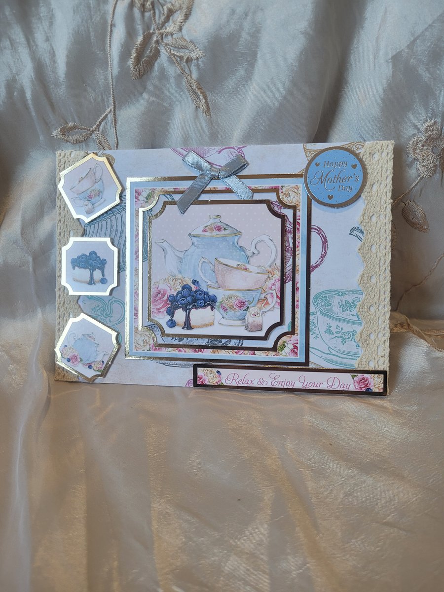 Mothers Day Greeting Card - Tea and Cake 