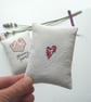 freehand embroidered lavender bag sachet hanging decoration  - Image 5