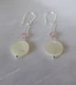 Strawberry Moon Earrings - Strawberry Quartz, Mother of Pearl & Sterling Silver - Image 9